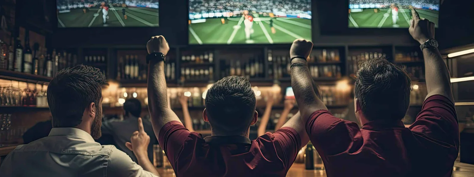 Sala de Sports Bar Madrid llena durante la retransmisión de un partido